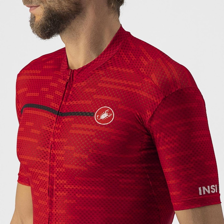 Castelli INSIDER Jersey Herre Mørkerød | VKAUEIN-72