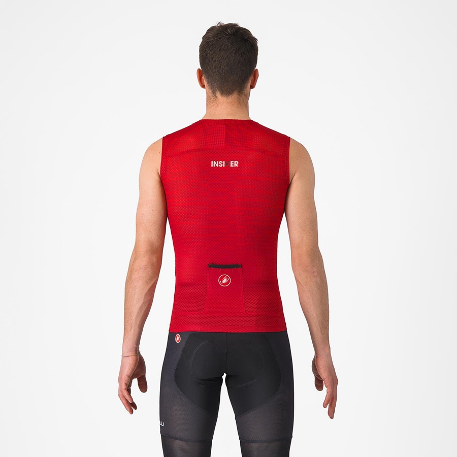 Castelli INSIDER SLEEVELESS Jersey Herre Mørkerød | HDKCPGU-91