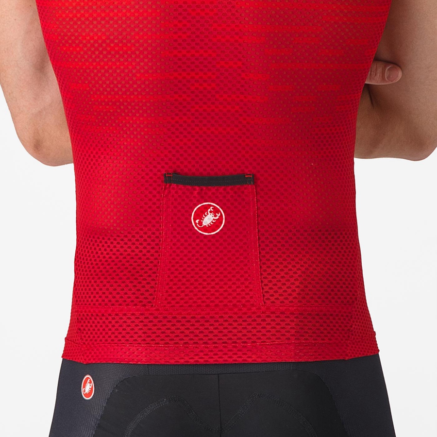 Castelli INSIDER SLEEVELESS Jersey Herre Mørkerød | HDKCPGU-91