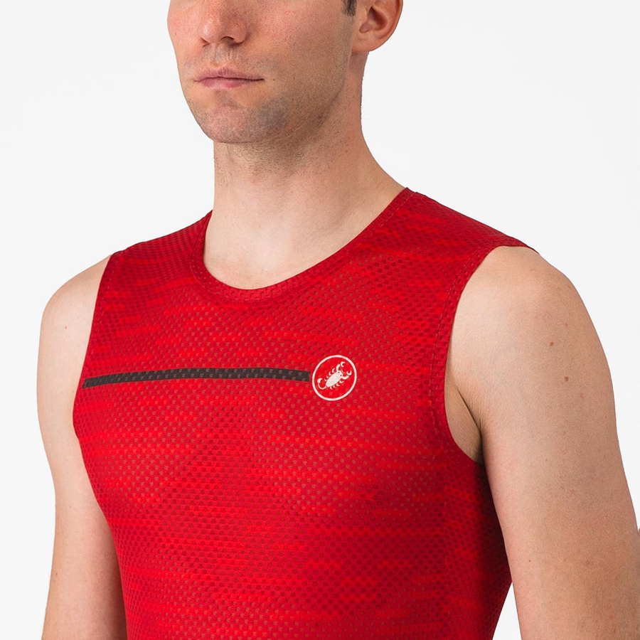 Castelli INSIDER SLEEVELESS Jersey Herre Mørkerød | HDKCPGU-91