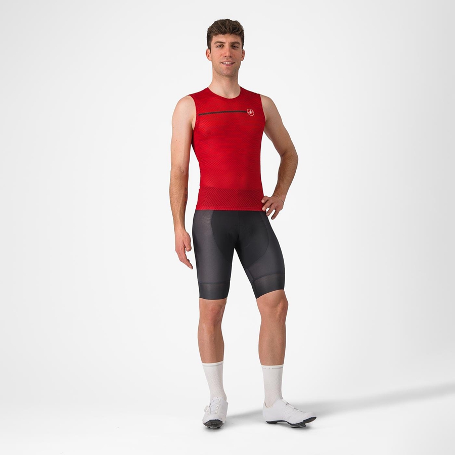 Castelli INSIDER SLEEVELESS Jersey Herre Mørkerød | HDKCPGU-91