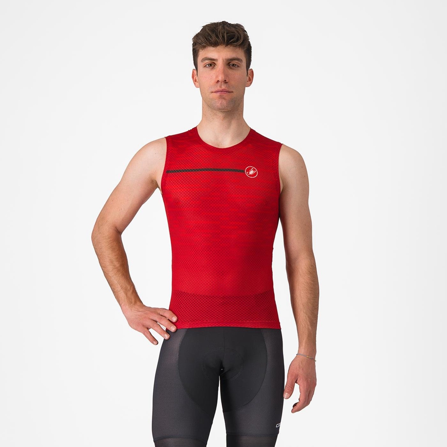 Castelli INSIDER SLEEVELESS Jersey Herre Mørkerød | HDKCPGU-91