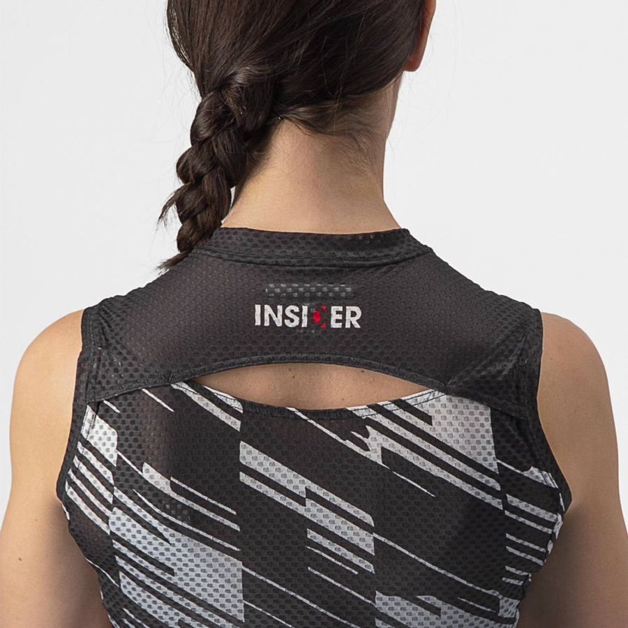 Castelli INSIDER W SLEEVELESS Jersey Dame Sort | KSAFGBL-25