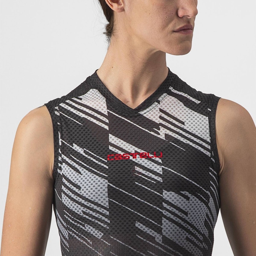 Castelli INSIDER W SLEEVELESS Jersey Dame Sort | KSAFGBL-25