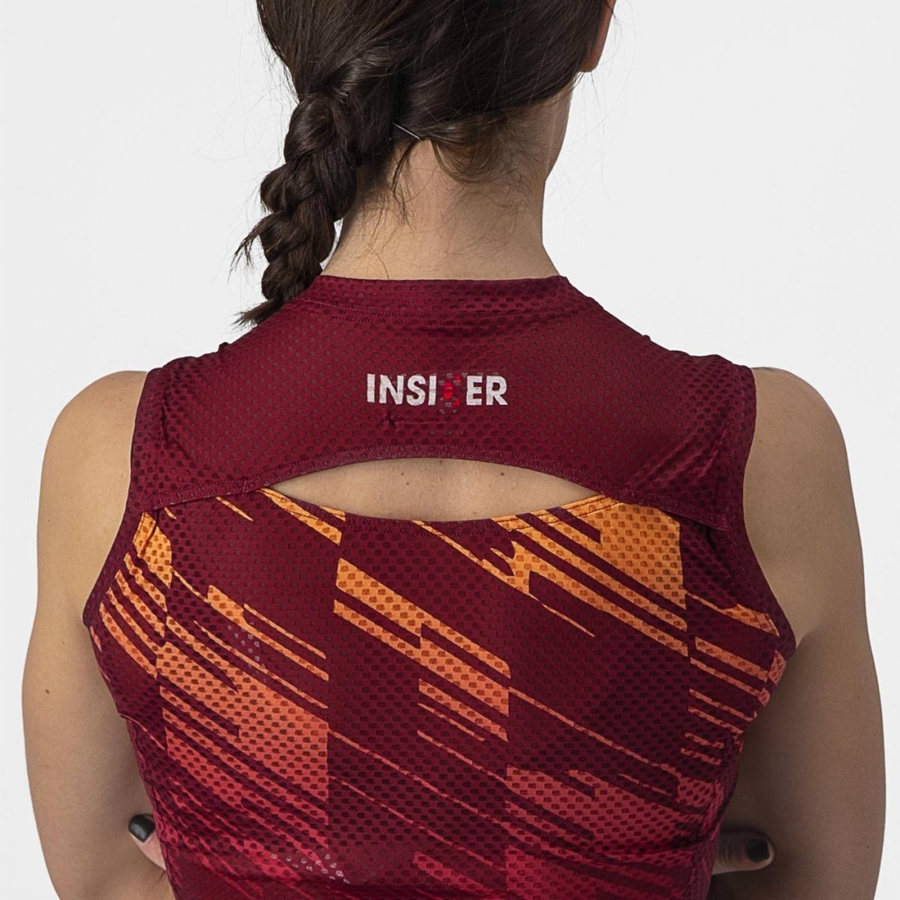 Castelli INSIDER W SLEEVELESS Jersey Dame Bordeaux | KTPFAYM-59