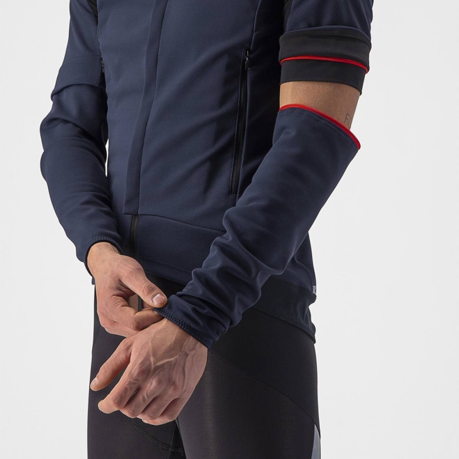 Castelli PERFETTO RoS 2 CONVERTIBLE Jakker Herre Blå Sølv | OGYVHDU-38