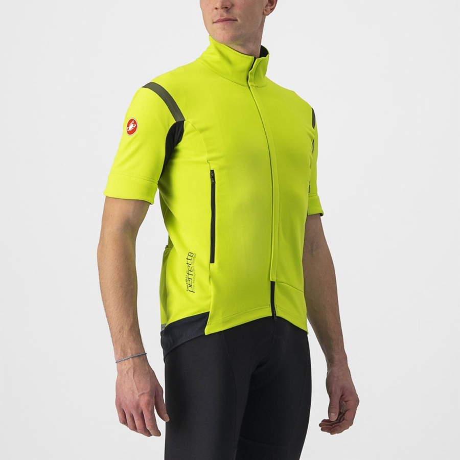 Castelli PERFETTO RoS 2 CONVERTIBLE Jakker Herre Lysegrøn Mørkegrå | KLNQOVE-01