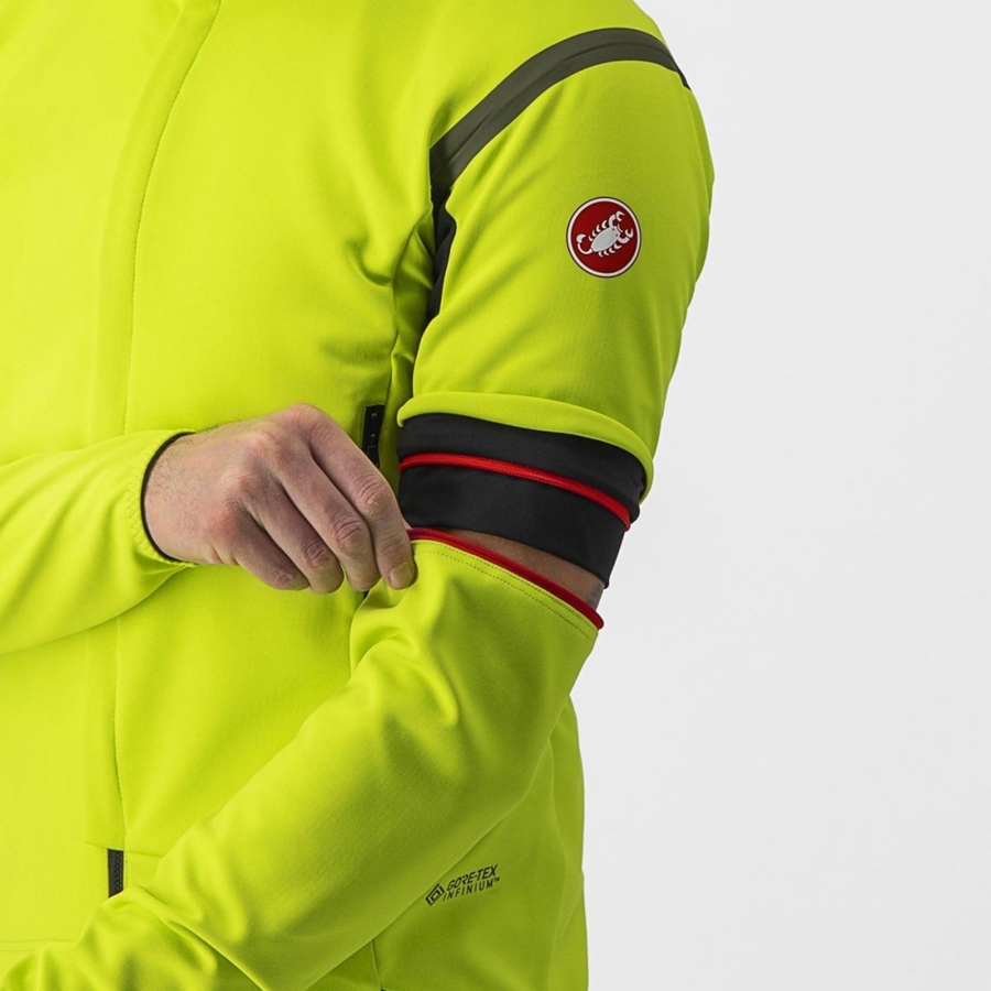 Castelli PERFETTO RoS 2 CONVERTIBLE Jakker Herre Lysegrøn Mørkegrå | KLNQOVE-01