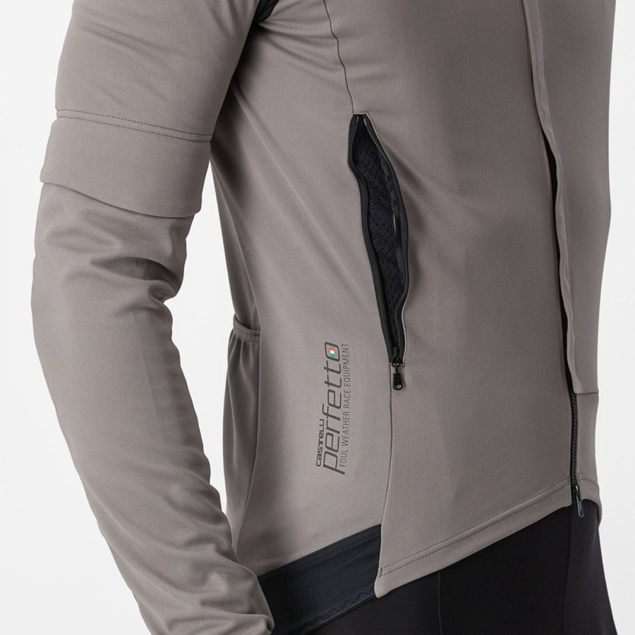 Castelli PERFETTO RoS 2 CONVERTIBLE Jakker Herre Grå Khaki Grå | IZCSFPU-69