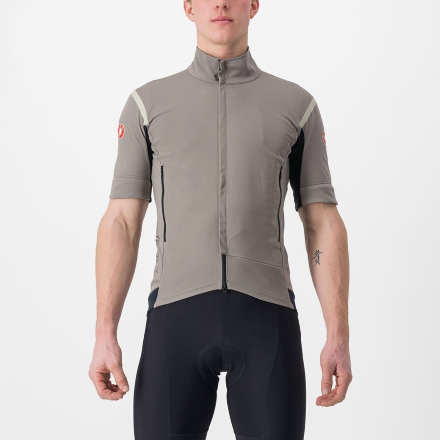 Castelli PERFETTO RoS 2 CONVERTIBLE Jakker Herre Grå Khaki Grå | IZCSFPU-69