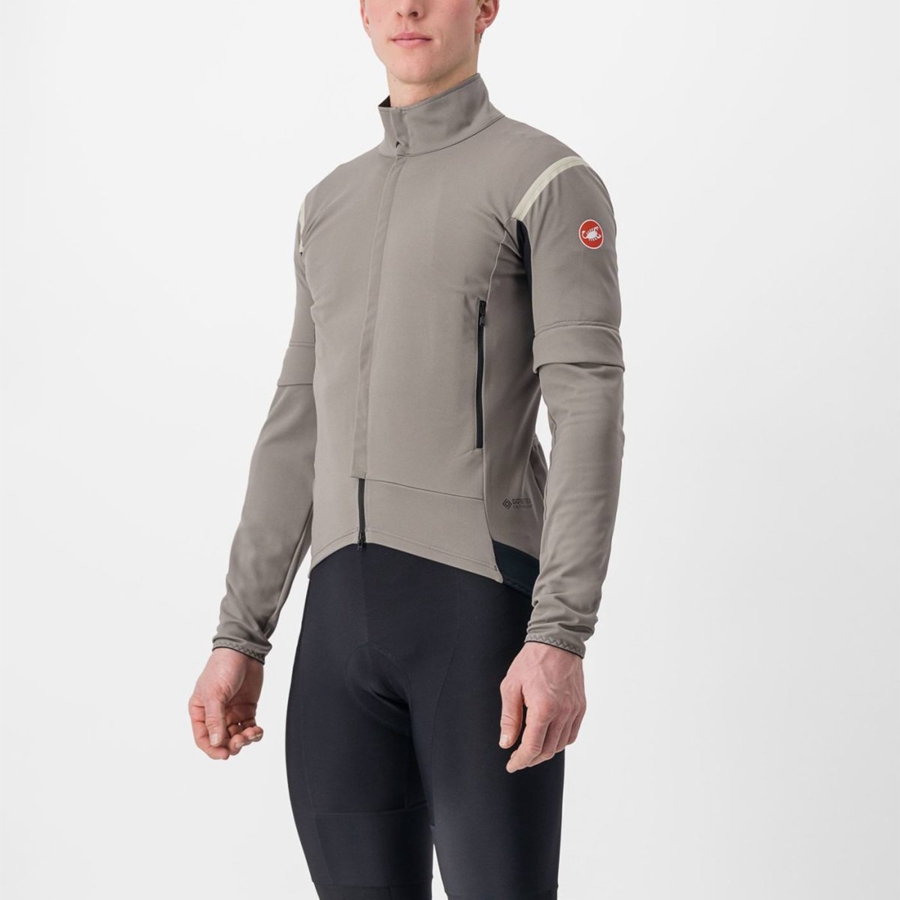 Castelli PERFETTO RoS 2 CONVERTIBLE Jakker Herre Grå Khaki Grå | IZCSFPU-69