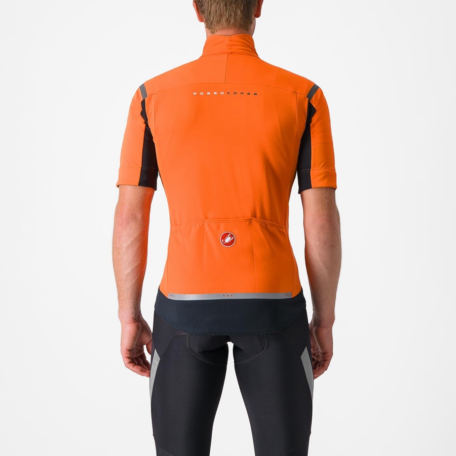 Castelli PERFETTO RoS 2 CONVERTIBLE Jakker Herre Rød Orange Mørkegrå | GRXODLS-92