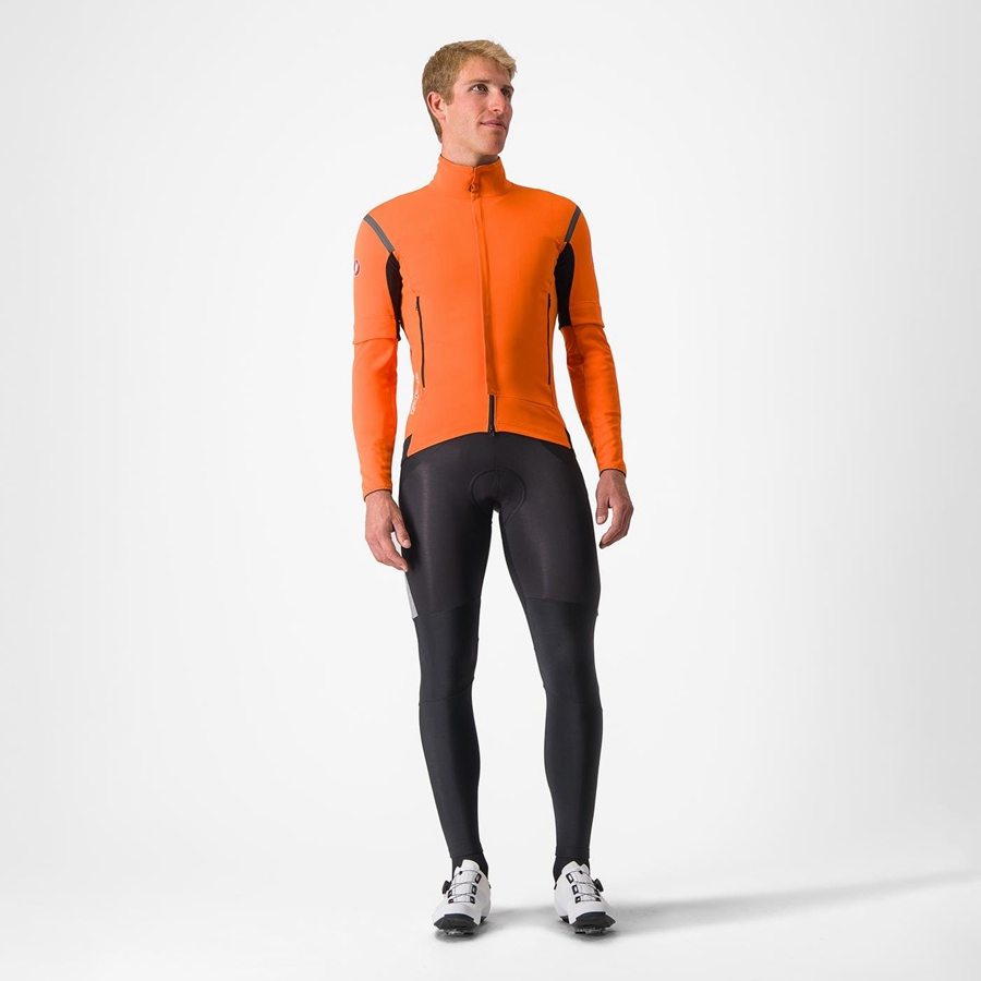 Castelli PERFETTO RoS 2 CONVERTIBLE Jakker Herre Rød Orange Mørkegrå | GRXODLS-92