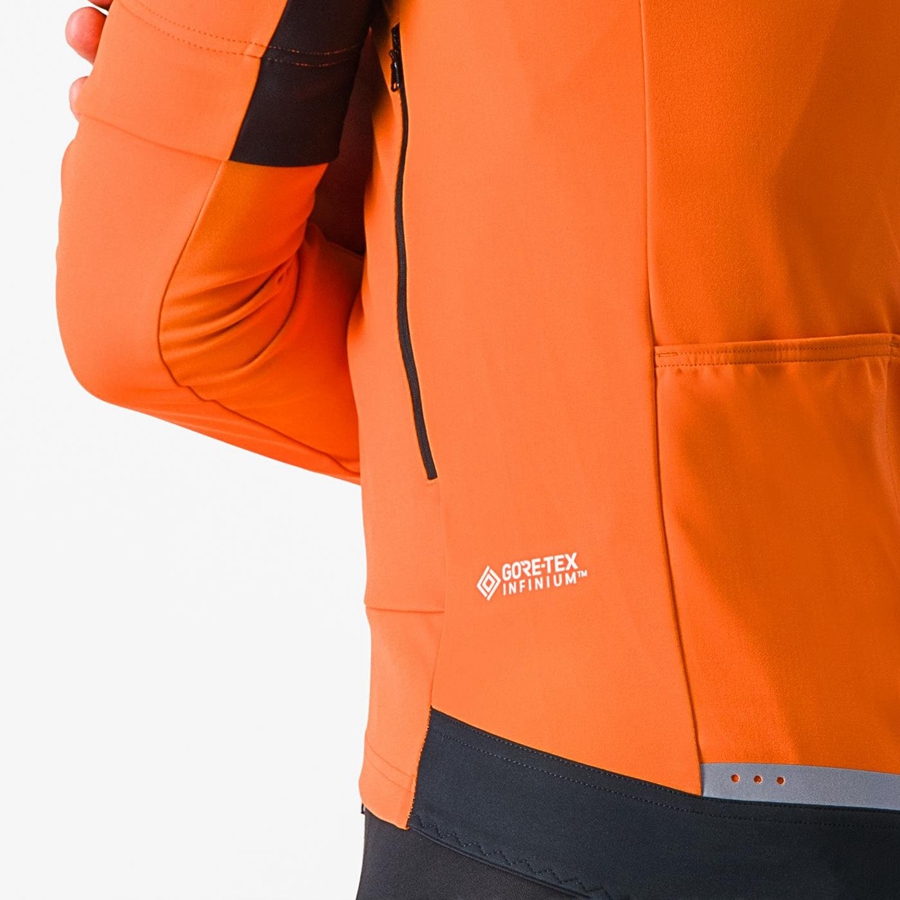 Castelli PERFETTO RoS 2 CONVERTIBLE Jakker Herre Rød Orange Mørkegrå | GRXODLS-92