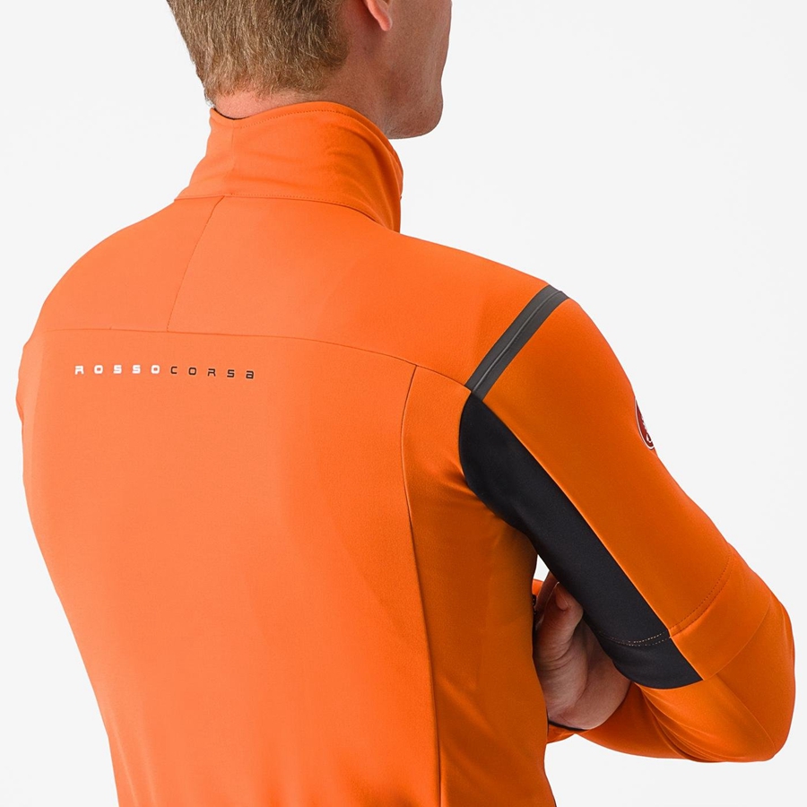 Castelli PERFETTO RoS 2 CONVERTIBLE Jakker Herre Rød Orange Mørkegrå | GRXODLS-92