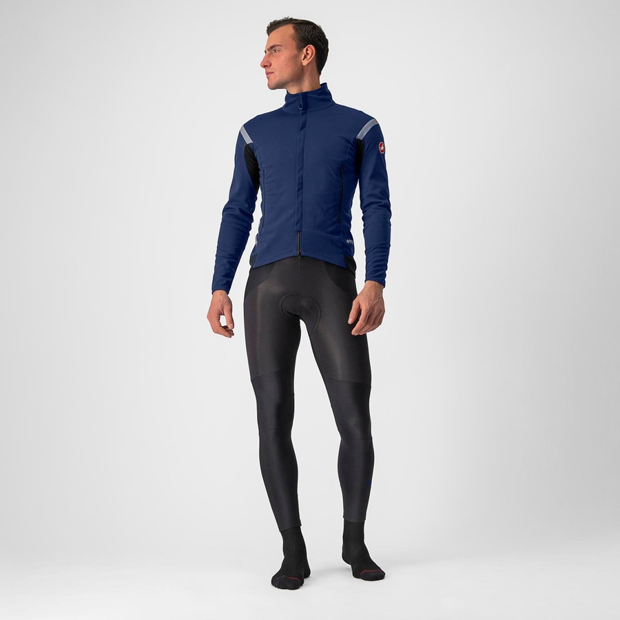 Castelli PERFETTO RoS 2 Jakker Herre Blå Sølv | IUKERNZ-09