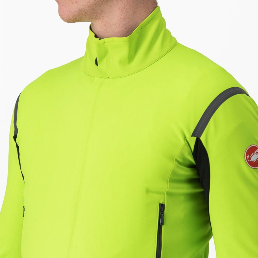 Castelli PERFETTO RoS 2 Jakker Herre Lysegrøn Mørkegrå | BCWITAH-54