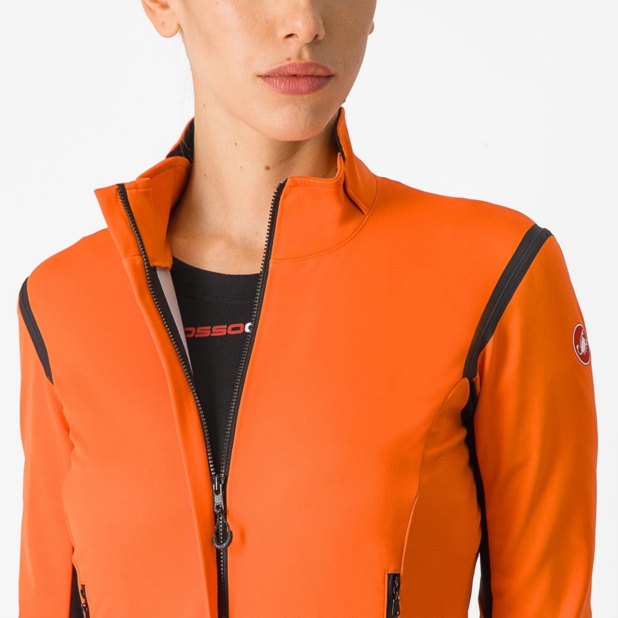 Castelli PERFETTO RoS 2 W Jakker Dame Rød Orange Sort | MTELNCR-06