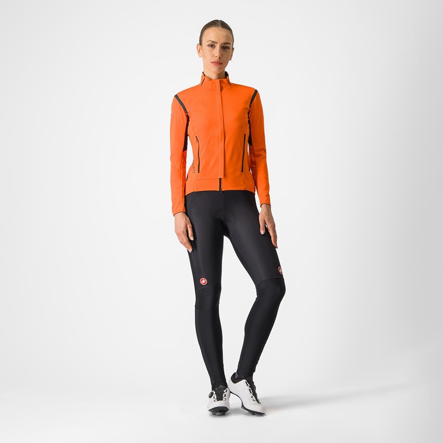 Castelli PERFETTO RoS 2 W Jakker Dame Rød Orange Sort | MTELNCR-06