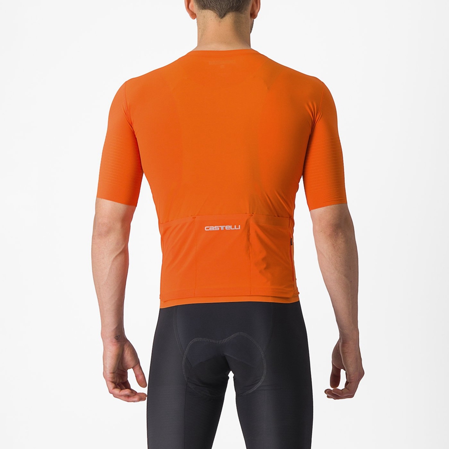 Castelli PREMIO Jersey Herre Orange Rød | PENHBXM-32