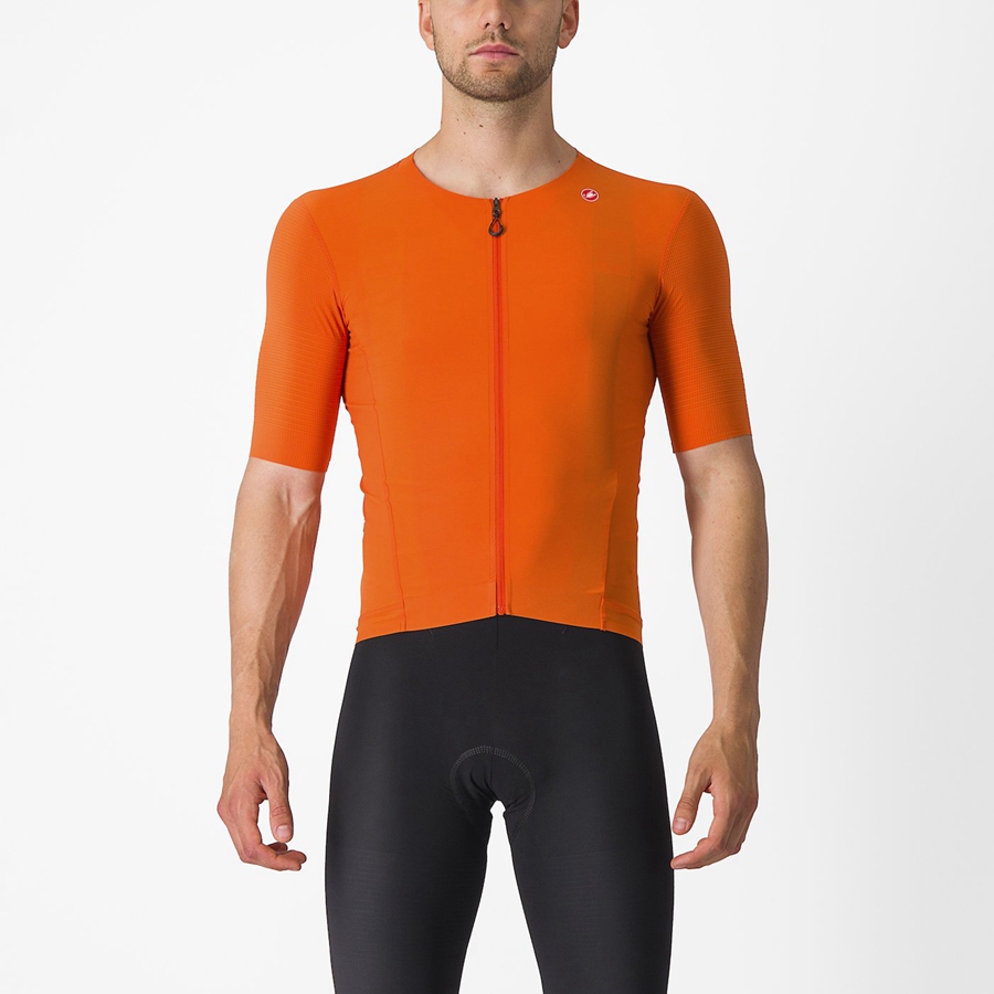 Castelli PREMIO Jersey Herre Orange Rød | PENHBXM-32