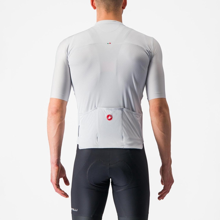 Castelli PROLOGO 7 Jersey Herre Sølv Grå Grøn | LFHICZN-49