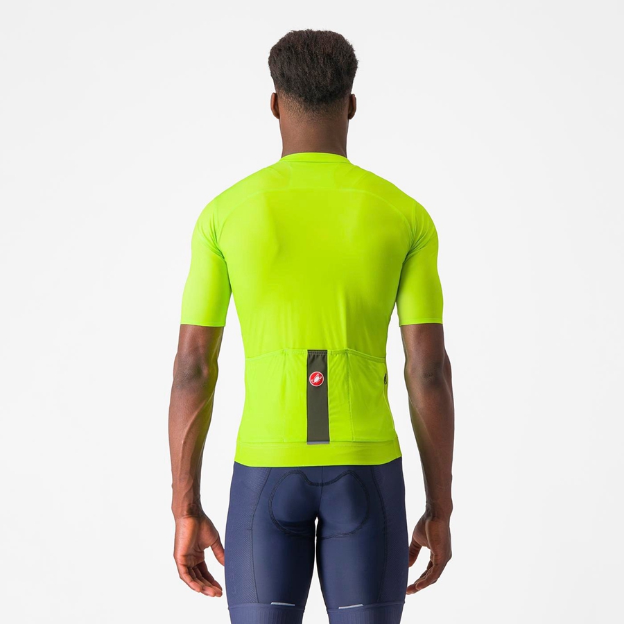 Castelli PROLOGO LITE Jersey Herre Lysegrøn Dyb Grøn | OQGFPEU-38