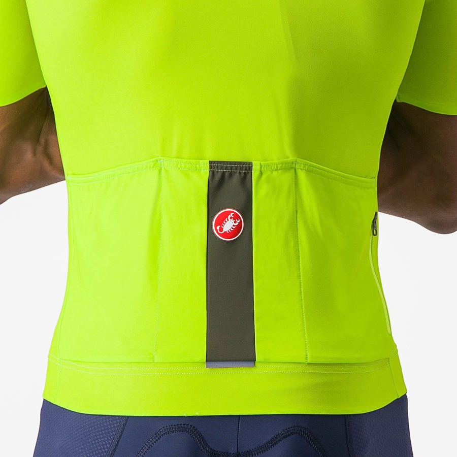 Castelli PROLOGO LITE Jersey Herre Lysegrøn Dyb Grøn | OQGFPEU-38