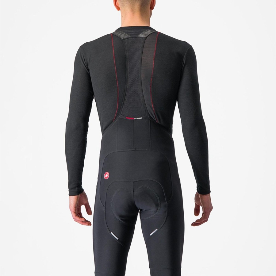 Castelli PROSECCO TECH LONG SLEEVE Baselag Herre Sort | DAKEXJN-78