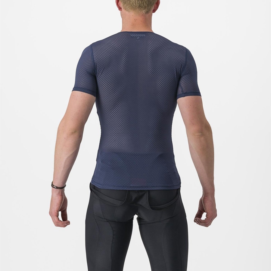 Castelli PRO MESH 2.0 SHORT SLEEVE Baselag Herre Blå | DVGLOUC-96