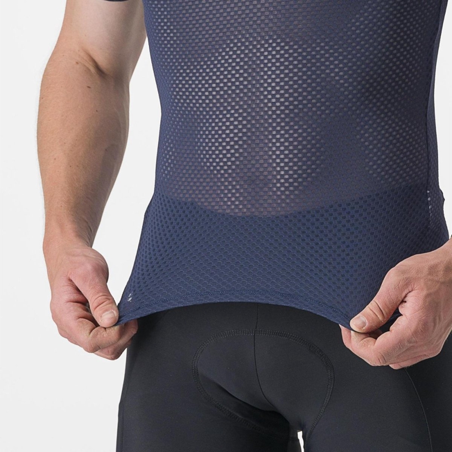 Castelli PRO MESH 2.0 SHORT SLEEVE Baselag Herre Blå | DVGLOUC-96