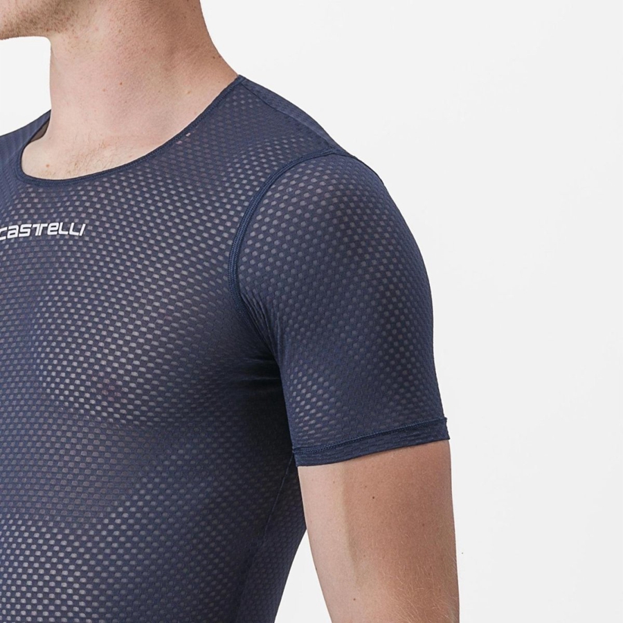 Castelli PRO MESH 2.0 SHORT SLEEVE Baselag Herre Blå | DVGLOUC-96