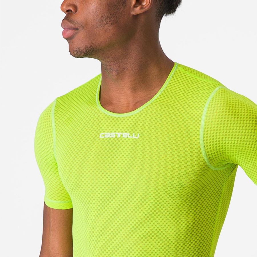 Castelli PRO MESH 2.0 SHORT SLEEVE Baselag Herre Lysegrøn | EFSUNXQ-69