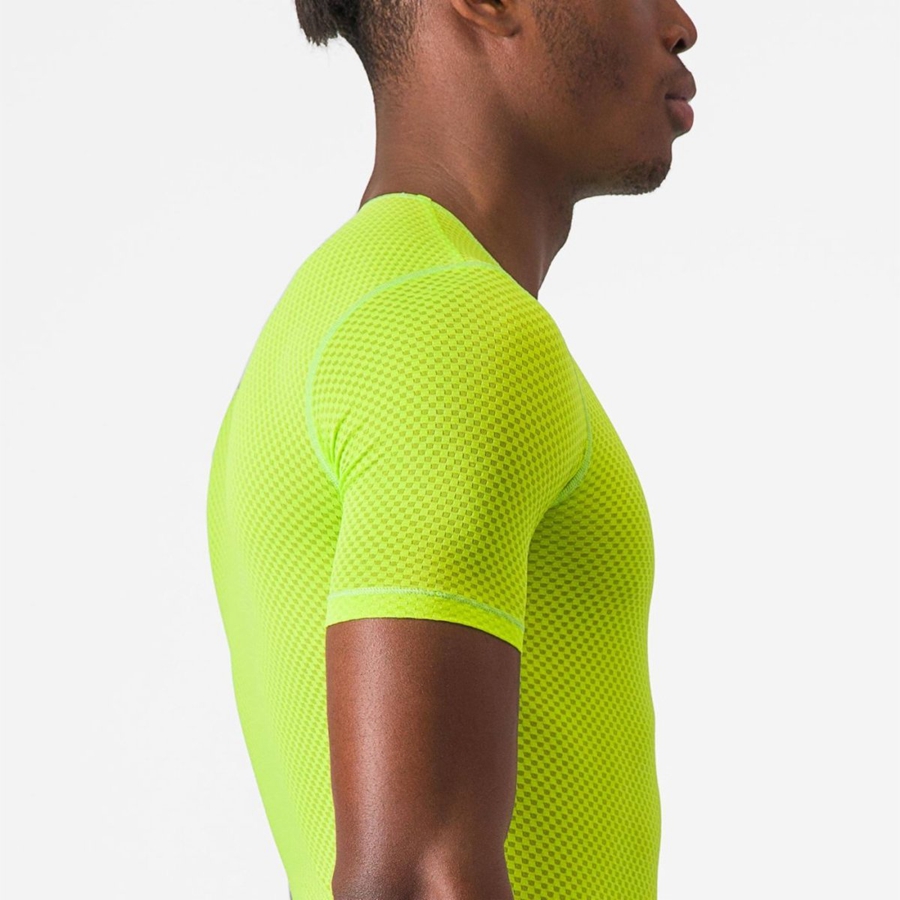 Castelli PRO MESH 2.0 SHORT SLEEVE Baselag Herre Lysegrøn | EFSUNXQ-69