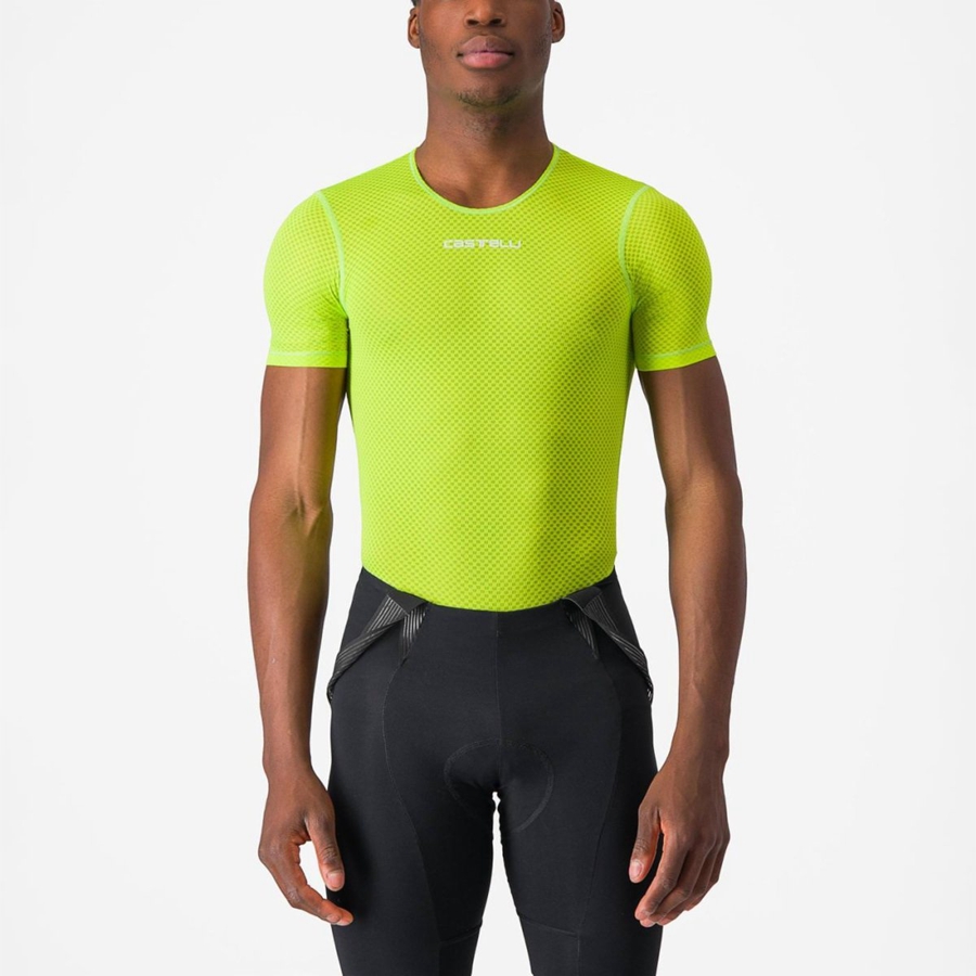 Castelli PRO MESH 2.0 SHORT SLEEVE Baselag Herre Lysegrøn | EFSUNXQ-69