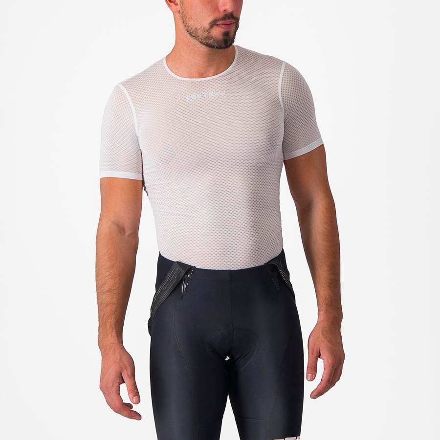 Castelli PRO MESH 2.0 SHORT SLEEVE Baselag Herre Hvide | NYURKOF-69