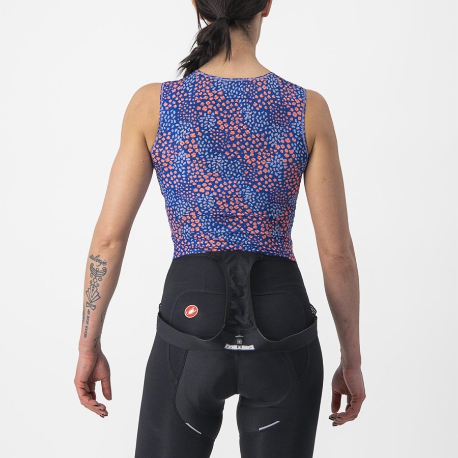 Castelli PRO MESH 4 W SLEEVELESS Baselag Dame Lilla Hvide | GFJUNTY-08