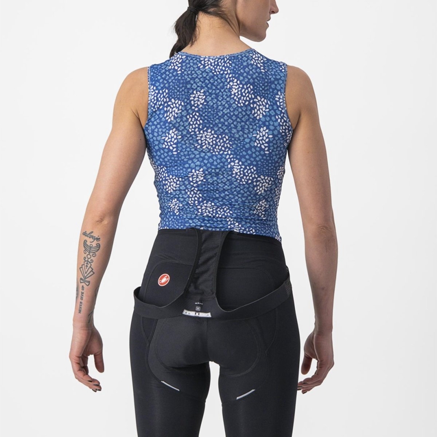 Castelli PRO MESH 4 W SLEEVELESS Baselag Dame Blå | PHQNCZF-87