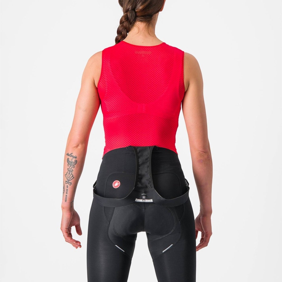 Castelli PRO MESH W SLEEVELESS Baselag Dame Rød | XWHGTZS-04