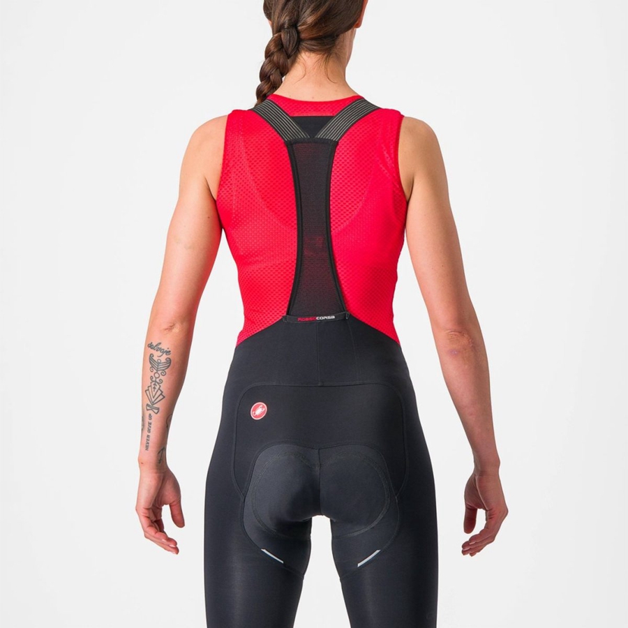 Castelli PRO MESH W SLEEVELESS Baselag Dame Rød | XWHGTZS-04