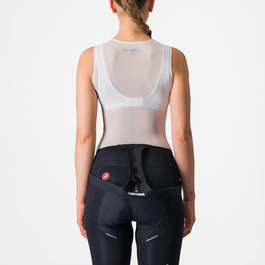 Castelli PRO MESH W SLEEVELESS Baselag Dame Hvide | GVUIMJX-89