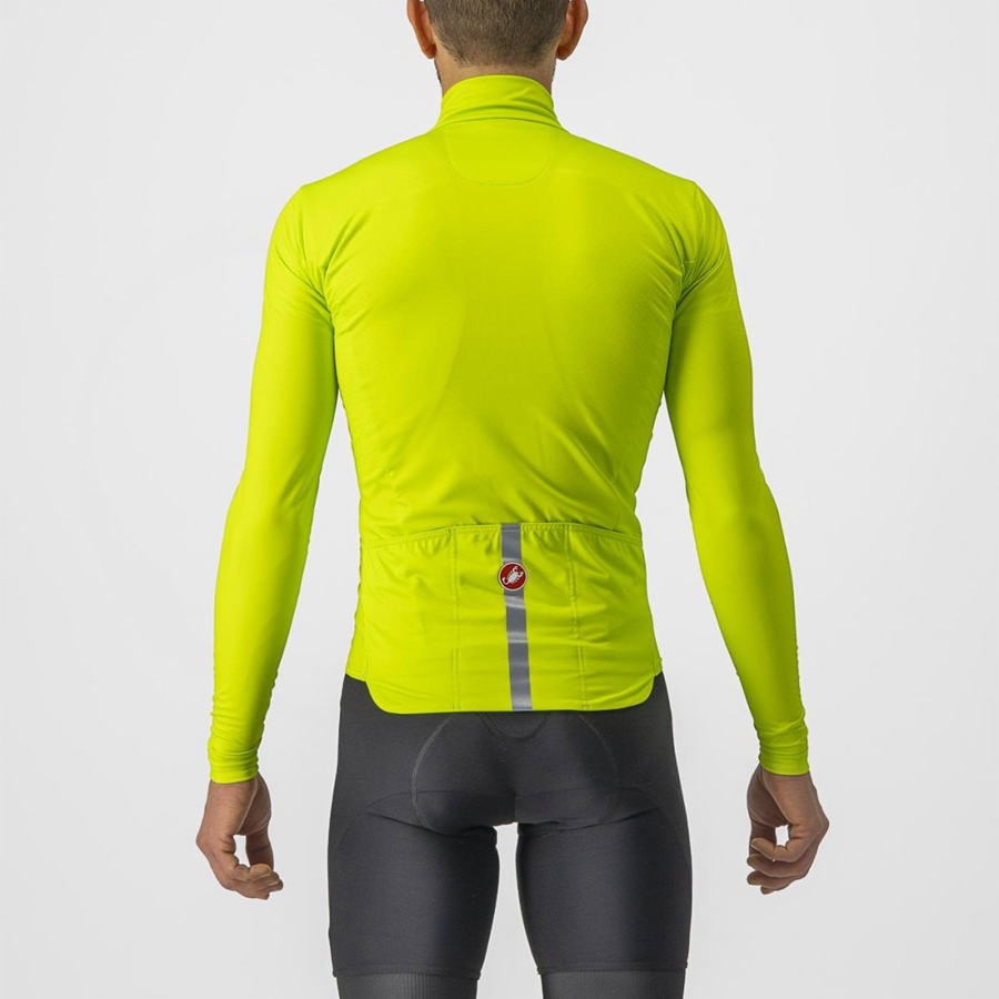 Castelli PRO THERMAL MID LS Jersey Herre Lysegrøn | NUHZBKG-78