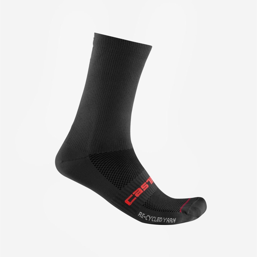 Castelli RE-CYCLE THERMAL 18 Sokker Herre Sort | ZUDOAMN-84