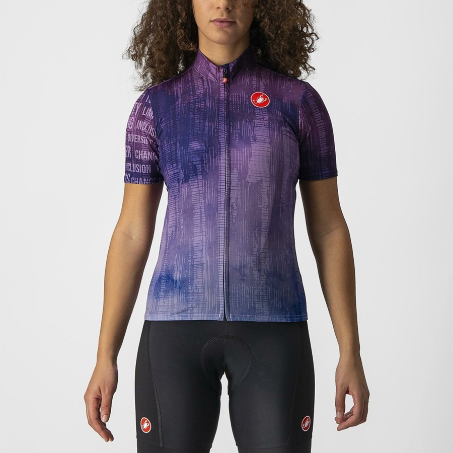 Castelli RIDE WITH REGGIE Jersey Dame Flerfarvede | OQLRDCY-28