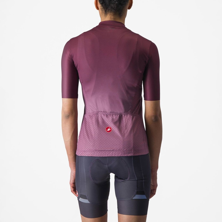 Castelli SALITA Jersey Dame Dyb Bordeaux Dyb Lilla | QUNLKVE-50