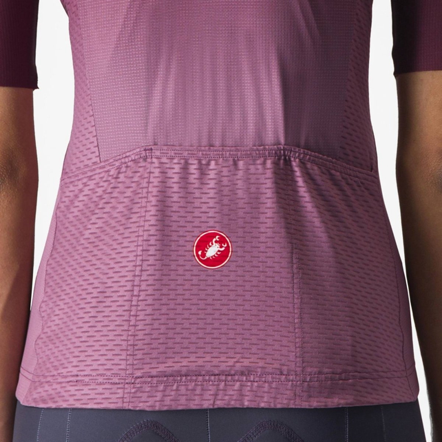 Castelli SALITA Jersey Dame Dyb Bordeaux Dyb Lilla | QUNLKVE-50