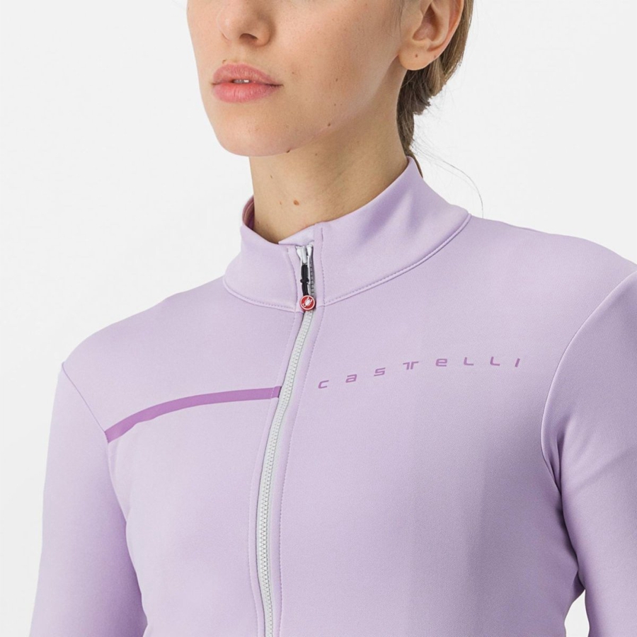 Castelli SINERGIA 2 FZ Jersey Dame Lilla Lilla | WBVFELI-89