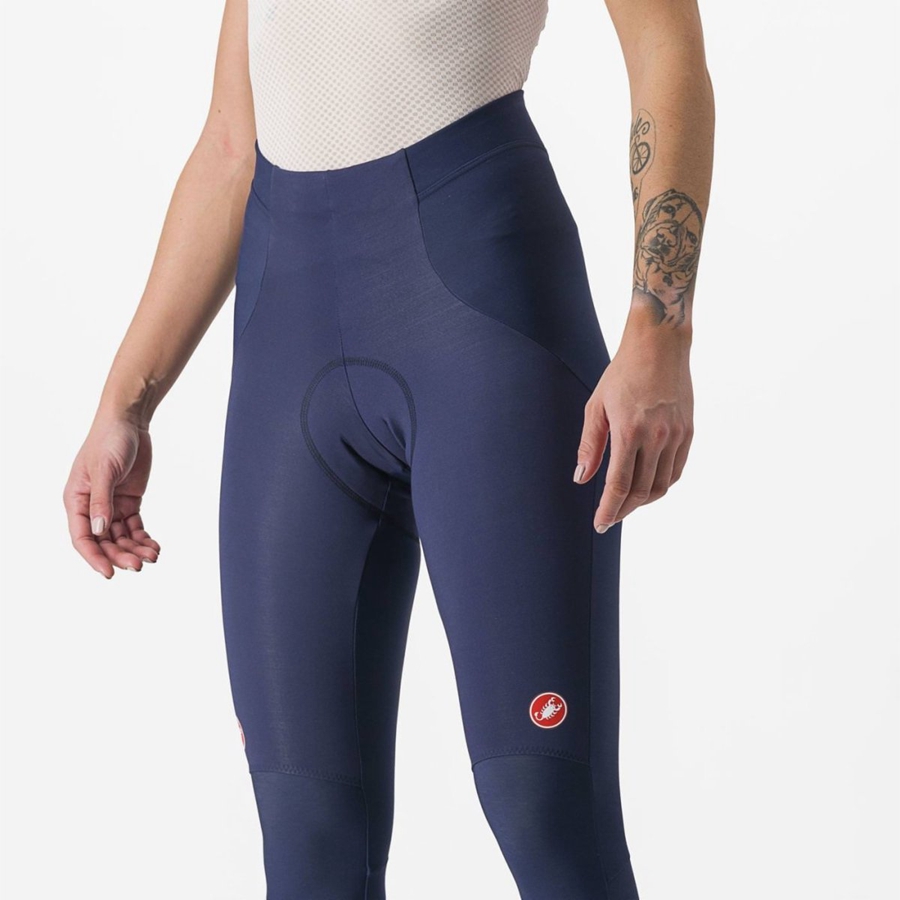 Castelli SORPASSO RoS W Leggings Dame Blå Sølv | EQLGZAD-61