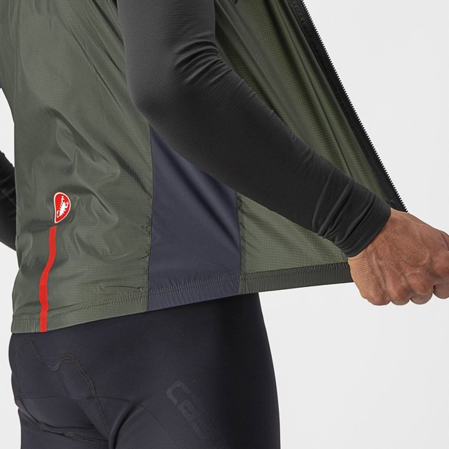 Castelli SQUADRA STRETCH Vest Herre Grøn Mørkegrå | YBJXCON-34