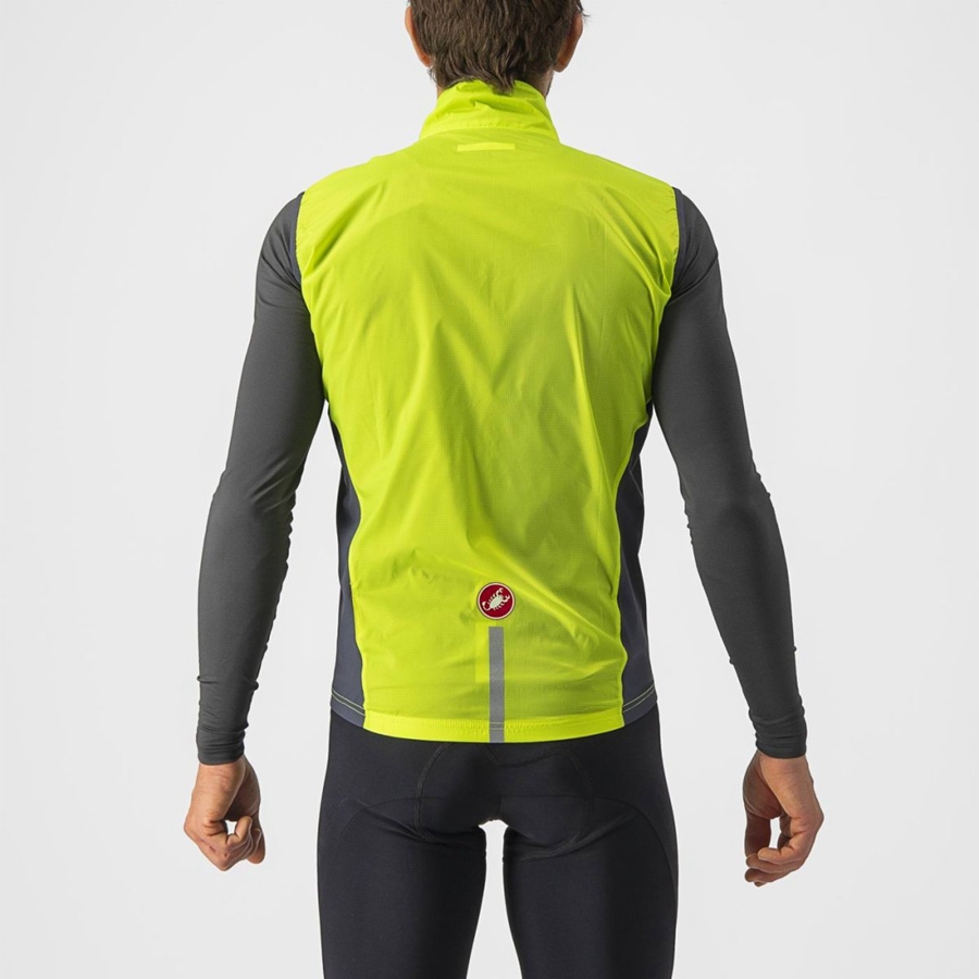 Castelli SQUADRA STRETCH Vest Herre Lysegrøn Mørkegrå | XDJMGKT-13